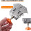 2PCS Multipurpose Stainless Steel 90 Degree Corner Clamp, T-Shaped Right Angle Clamping 3