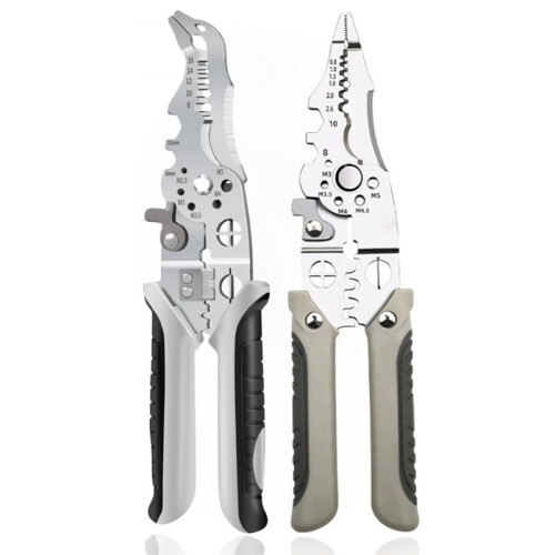 Professional Electrical Wire Stripper, Cutter & Crimper Pliers, Multifunctional Cable Handling Tool, Versatile Use
