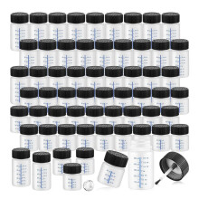 60 Pcs Touch Paint Bottles with Applicator Brush and Lids 2 Oz and 1 Oz Liquid Capacity Plastic for Fixing Wall Stone