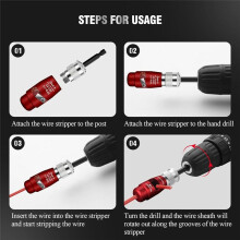 Wire Stripper and Twister Tool for Drill-Portable Drill Wire Stripping Tool-Wire Stripping Drill Bit with Wire Twister