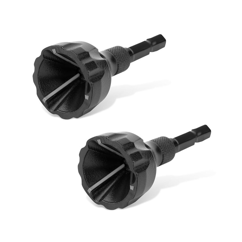 2Pcs Deburring External Chamfer Tool, 1/4 Inch Hex Shank Deburring Tool Rotary Remove Burr Chamfering Drill Bit 6032985004630