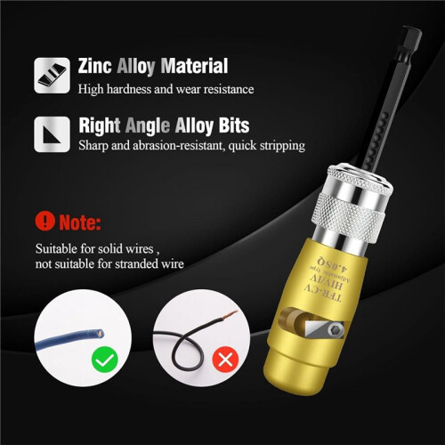 Wire Stripper and Twister Tool for Drill-Portable Drill Wire Stripping Tool-Wire Stripping Drill Bit with Wire Twister 1
