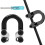 1 Pack Archery Compound Bow D Loop-Metal D Ring Buckle Release Nocking Loop with Screwdrivers,Black 2