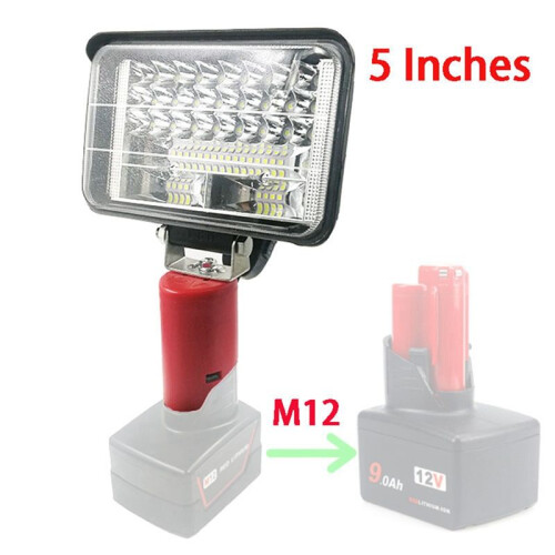 Portable LED Work Light for  12V Battery,7200LM 144W Adjustable Flashlight Cordless Battery Powered Flood Light 2