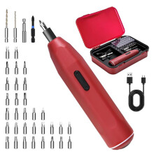 Electric Screwdriver,3.6V Cordless Power Screwdriver,Cordless Drill,32-In-1 S2-Steel Bits,Max 8 N.M,1500 MAh 800 Times