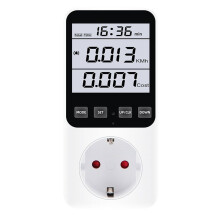 EU-Stecker, Digitaler Energiezähler, Wattmeter, Steckdose, Spannung, Stromverbrauch, AC 230 V, 16 A, Stromanalysator, Monitor, Tester
