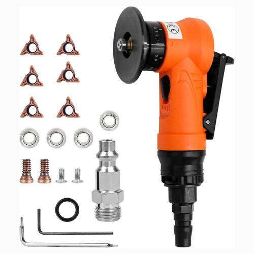 Chamfering Machine,Handheld Air BevelingMachine Pneumatic Tool Air Beveling Tool  Beveler Set 2