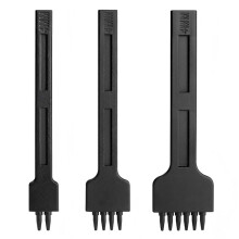 3 Pcs Leather Stitching Punch 4mm, 2/4/6 Prong Lacing Hole Punch Leather Sewing Chisel