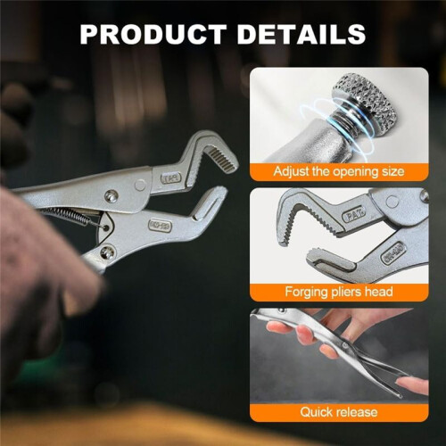 Multipurpose Locking Pliers for Welding - Multi Purpose Grip Pliers for Welding,Versatile Locking Rod for Welding 2