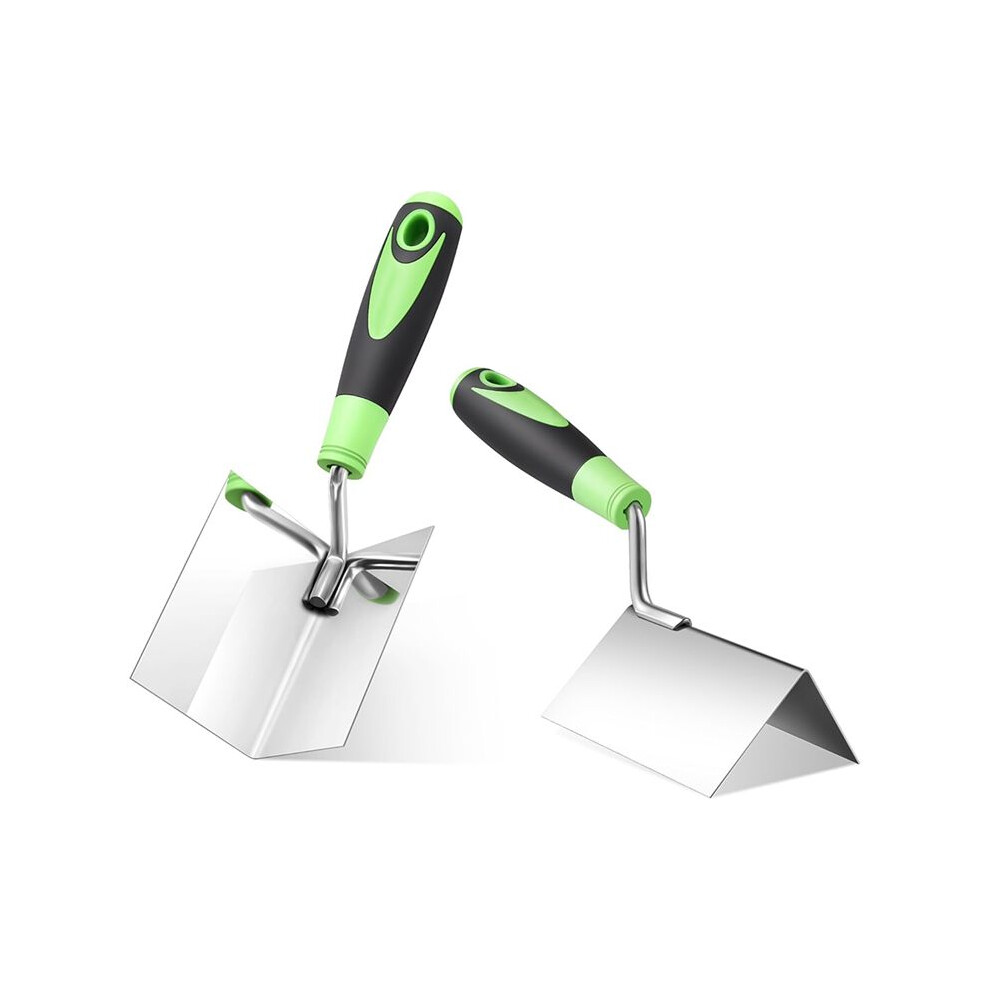 2 Pcs Drywall Corner Tool Set, Stainless Steel Sheetrock External Corner Trowel & Internal Corner Trowel 6033968500507