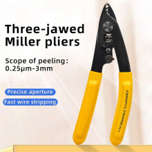 SAIVXIAN Three-Port Fiber Optical Stripper Pliers Wire Strippers for FTTH Tools Optic Stripping Plier Tool