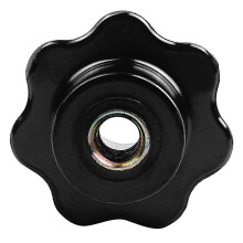 15 Pieces Black Star Grip Knobs, Female Thread Diameter 8mm, Diameter 40mm