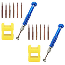 2set Magnetic 6 in 1 Tiny Screw Driver Kit, Small Screwdriver Set Perfect Screws for Cell Phones, Watch