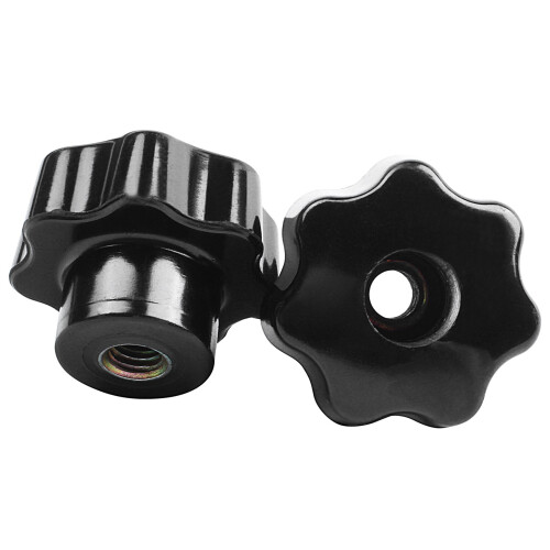 15 Pieces Black Star Grip Knobs, Female Thread Diameter 8mm,  Diameter 40mm 1