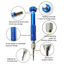 2set Magnetic 6 in 1 Tiny Screw Driver Kit, Small Screwdriver Set Perfect Screws for Cell Phones, Watch
