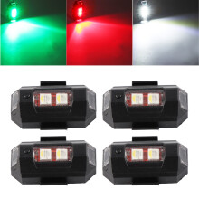 4 Stück LED-Anti-Kollisionslichter, 7 Farbmodi für Drohnen, Fahrräder