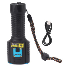 Tactische zaklamp met superheldere LED, hoge lichtopbrengst, oplaadbare zaklamp met USB-oplaadfunctie, gemaakt van hoogwaardig aluminium, waterdicht,
