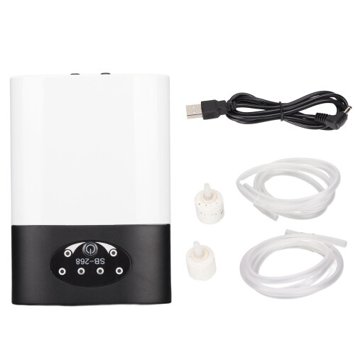 Mini Aquarium Oxygen Pump SB 268, 2200mAh, USB Rechargeable 1