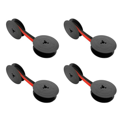4Pcs GR4 Typewriter Ribbon Typewriter Ribbon Twin Spool Replacement for Olivetti Lettera Typewriter (Black & Red)