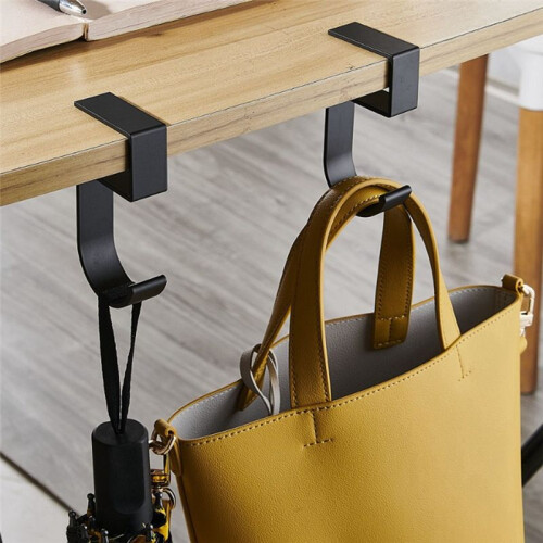 10 Shaped Table  Hook Student Desk Side Hanging Bag Removable Office Handbag Holders Table Hooks White