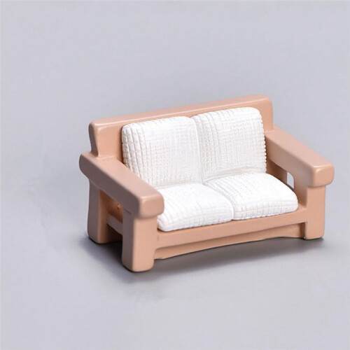 2 Set Miniatures Sofa Toy Miniature Ornament Tiny House Sofa Tea Table Sofa Model Tiny Sofa Toy 1