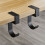 10 Shaped Table  Hook Student Desk Side Hanging Bag Removable Office Handbag Holders Table Hooks Gray 6