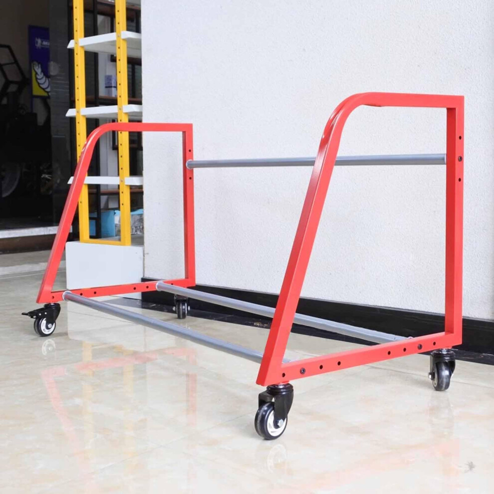 Tire Storage Rack Heavy Duty Steel Frame 300Kg Load With Lockable Wheels For Garage Holds 4 9169991546445