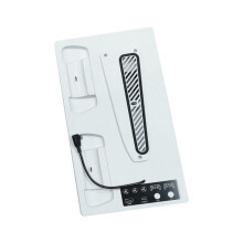 Support de Dissipation Thermique avec Éclairage RVB pour PS5 Double Poignée Bloc de Chargement pour PS5/SLIM/Pro Host Blanc
