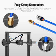 Bowden Tubing Kit, PTFEtubing for 1.75 mm Filament, with PC4-M10 and PC4-M6 Fittings, Cutter B