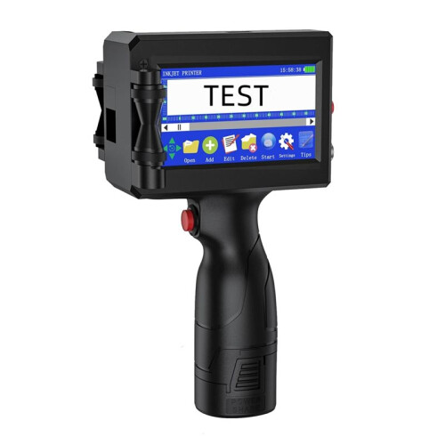 Handheld Inkjet Printer, for QRCode Barcode Production Date  Logo Batch Number Print  Metal Wood EU Plug