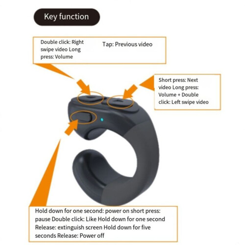 For TikTok Scrolling Ring Wireless Camera Shutter Selfie Button -Compatible for TIK Tok Ring with Stand 2