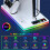 Heat Dissipation Bracket Base with RGB Lighting for PS5 Double Handle Handle Charging Block for PS5/SLIM/Pro Host White 5