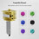 For  A1/A1  Hot End Upgrade - Quick Nozzle Replacement, for 3D Printer Parts 0.4mm 8
