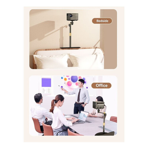 Adjustable Projector Stand Multi-Angle Support Bracket for Projectors & Soundbox,for Home & Office Use Tray Black 1