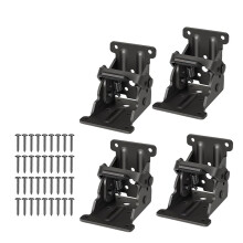 4 Pack Folding Brackets, Self-Lock Hinge with Screws for Folding Table Legs, Lock Extension Support Bracket Bed Legs