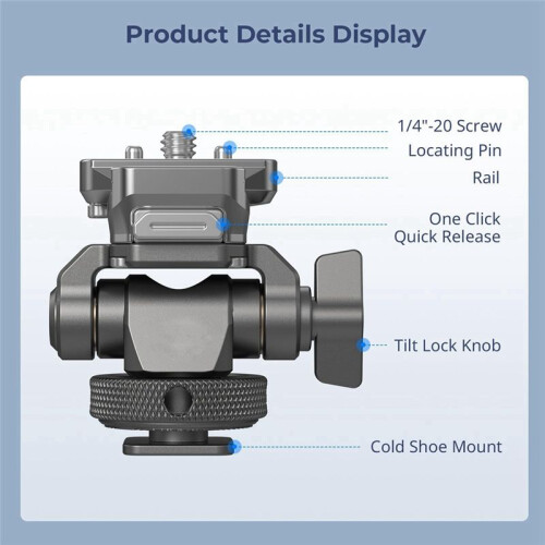 Monitor Mount for HawkLock Quick Release Mount with H21 Cold Shoe Adjustable NATO Rail Support 1