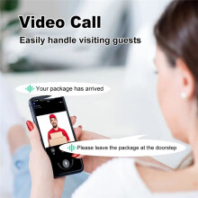 Trådlös WiFi Dörrklocka Kamera Video Tvåvägs Intercom Dörrklocka Home Röstbyte Dörrklocka Nattsynskamera Vit