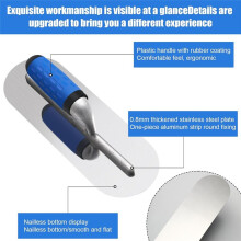 3PCS Stainless Steel Pool Trowel Set (16inch/14inch/12inch) Flat Concrete Finishing Trowel Tools