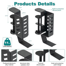 Desk Side Laptop Mount,Hanging Laptop Holder for Office Home Clamp Desk Side Storage Organizer for Laptops