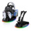 For PS5 Desktop Storage Stand Controller Stand with RGB Lights Headphone/Handle/Remote/Disc Desktop Storage Stand White 2