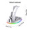 For PS5 Desktop Storage Stand Controller Stand with RGB Lights Headphone/Handle/Remote/Disc Desktop Storage Stand White 9