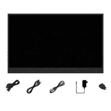 For Waveshare 15.6in LCD Touch Monitor(C),10-Point Capacitive Touch System Optical Bonding Toughened Glass Panel EU PLUG