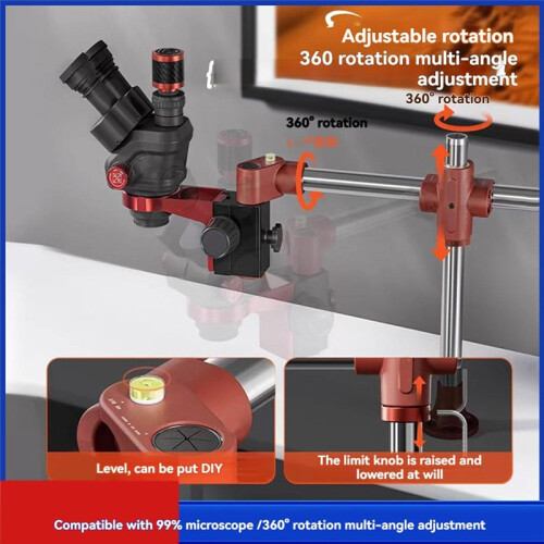 Microscope Dragon Arm Bracket Metal Universal Telescopic Folding 360Fixed Lifting Maintenance Inspection Bracket Tool B 1