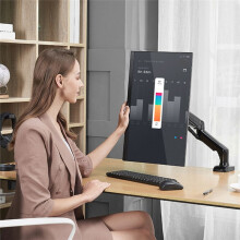 F80 Desktop-Monitorarm mit Feder, 17-32 Zoll, LCD-LED-Monitorhalterung, Vollbeweglicher Displayständer, Tragkraft 2-9 Kg, B