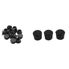 15Pcs Chair Table Legs End Plug Inserted Tube with 12Pcs Rubber Furniture Crutch Feet Stool Chair Leg Tip Pad