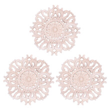 3X Viele Holz Geschnitzt Lange Onlay Applique Unbemalte Blumenwände Schränke Tür Dekor Typ: 15cm Typ A