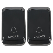 Cacazi 2X Wasserdichte Drahtlose Türklingel  Batterie Betriebene 300M Remote LED Blink Licht  Haus Schnurlose Türklingel