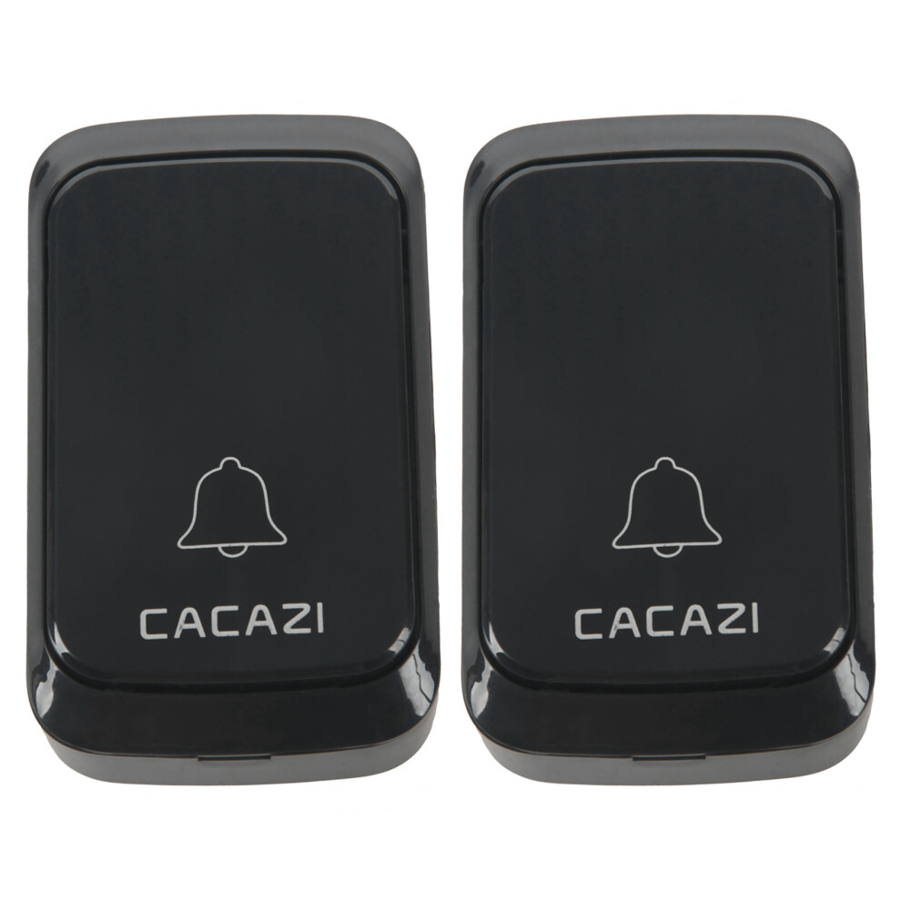 Cacazi 2X Waterproof Wireless Doorbell Battery-Operated 300M Remote Led Flashing Light Home Cordless Doorbell 4711154035287
