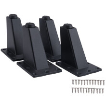 8 Stücke 8 cm Verstellbare Metall MöBel Bein Dick Tisch Platten Schränke Aus Aluminium Legierung Füße Schlaf Sofa TV Schrank Beine - Schwarz