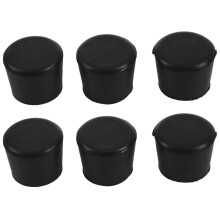 Rubber Pieds de Béquille Mobilier Tabouret Chaise Pied Pad 24Pcs Noir